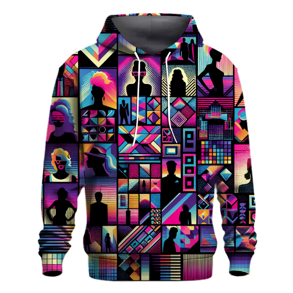 Neon Nightscape Design Hoodie Custom Hoodies