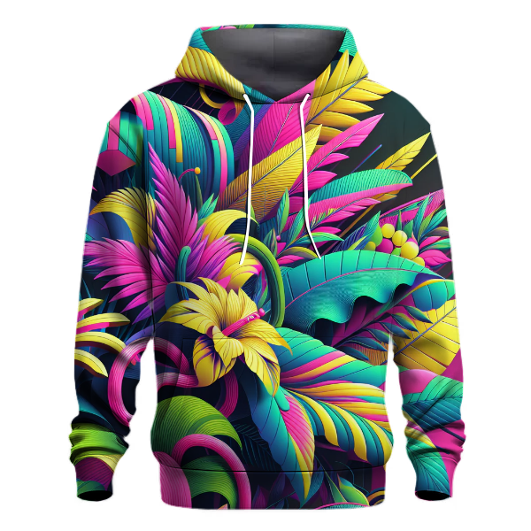 Neon Jungle Patterns Hoodie