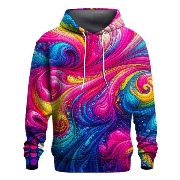 Electric Rainbow Swirls Hoodie