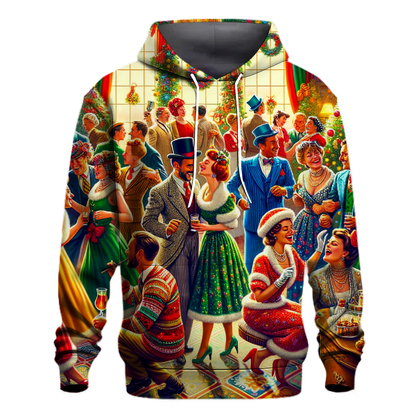 Festive Retro Christmas Party Hoodie