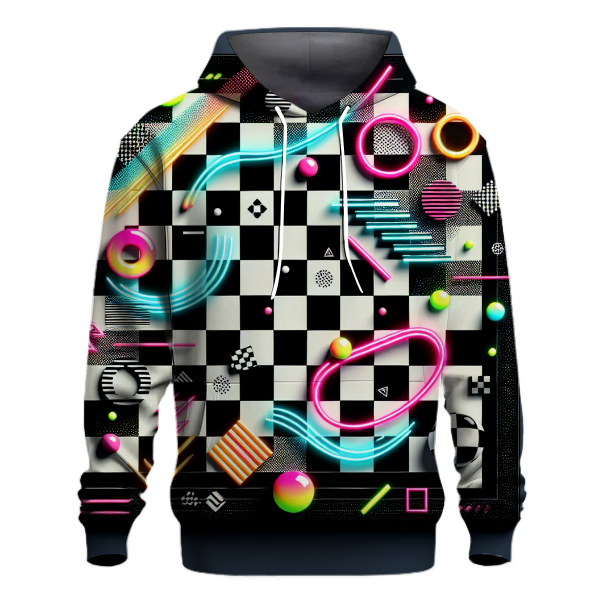 Flashy Neon Checkerboard Hoodie