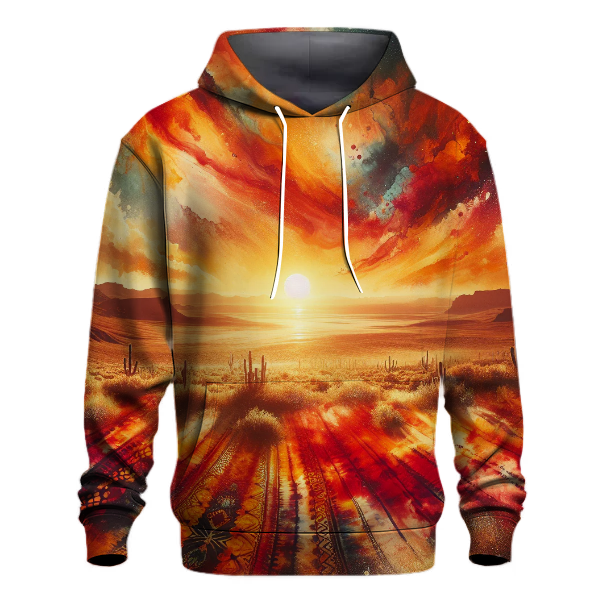 Desert Sunset Tie-dye Design Hoodie