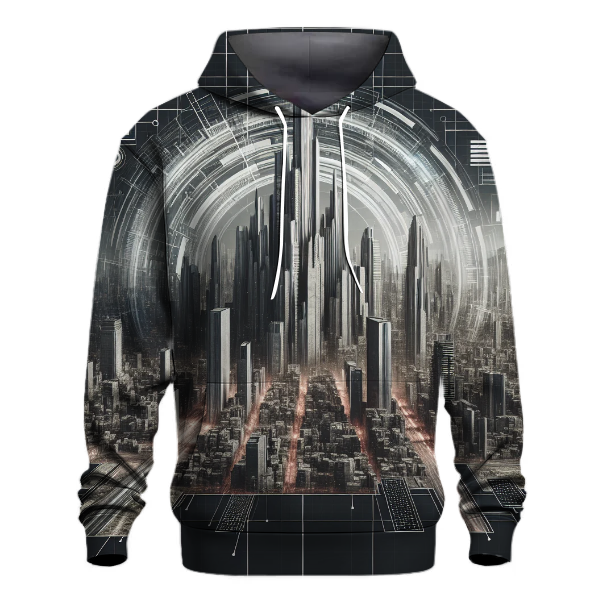 Dystopian Cityscape Vision Hoodie