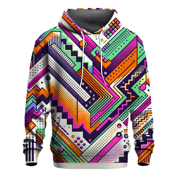 Bold 80s Patterns Hoodie