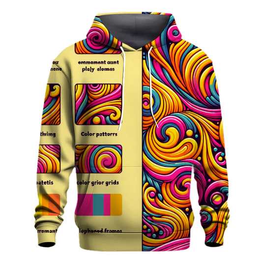 Colorful Retro Swirls Hoodie