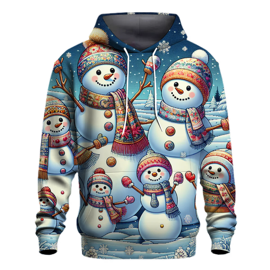 Merry Snowman Family Hoodie