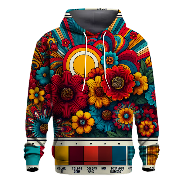 Dynamic Floral Explosion Hoodie