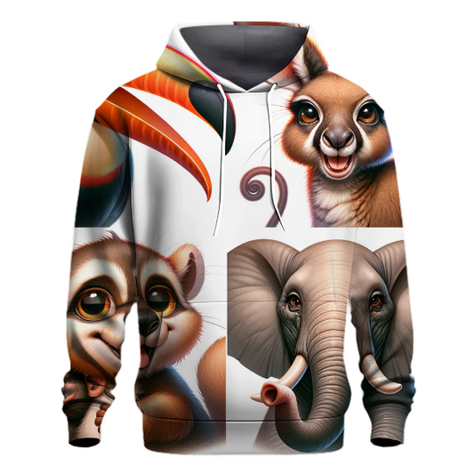 Charming Animal Portraits Hoodie