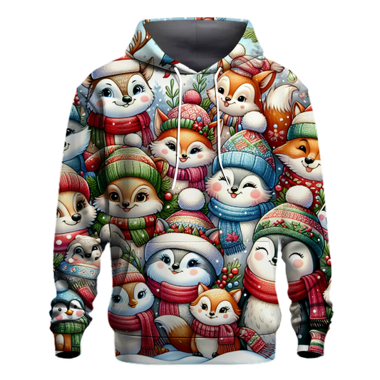 Whimsical Winter Critters Hoodie