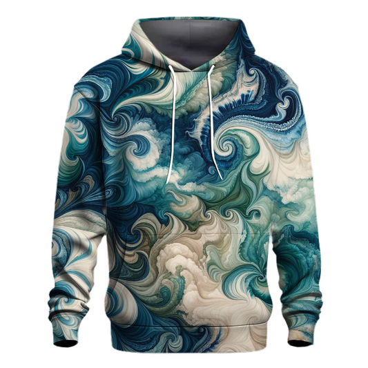 Ocean Wave Splash Design Hoodie