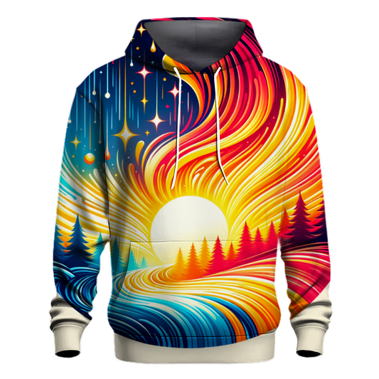 Vibrant Carnival Gradient Hoodie