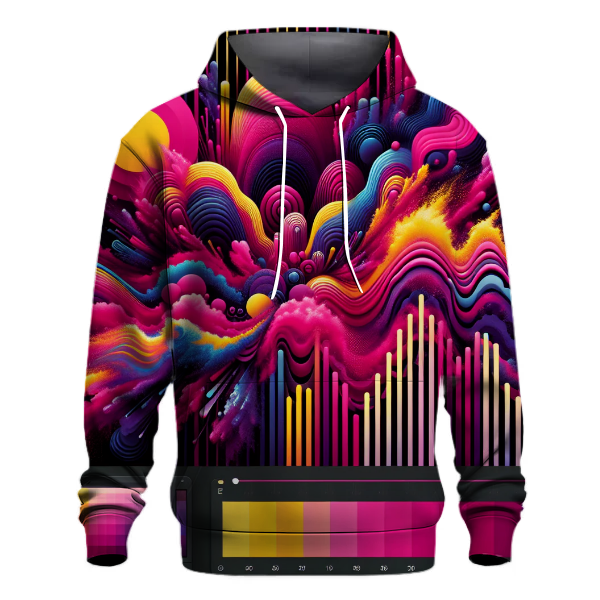 Artistic Sound Waves Hoodie