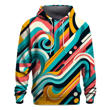 Funky Geometric Wave Hoodie