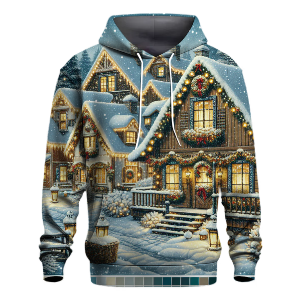 Classic Christmas Cottages Hoodie