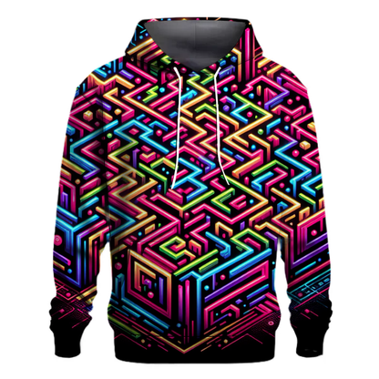 Neon Matrix Maze Hoodie