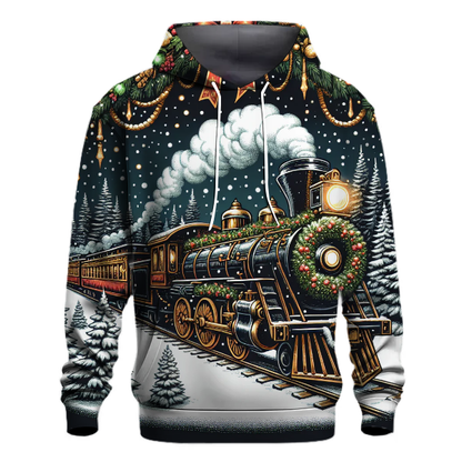 Vintage Christmas Train Adventure Hoodie