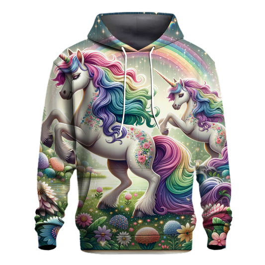 Whimsical Unicorn Meadow Hoodie