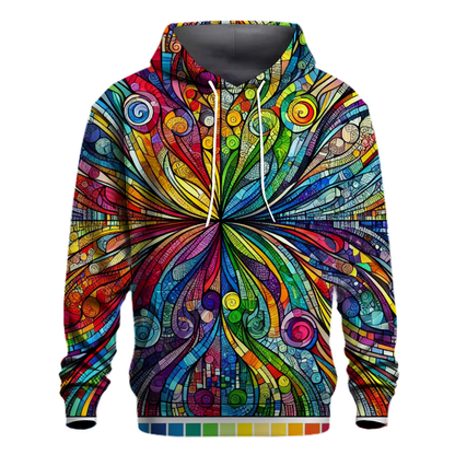 Vibrant Rainbow Mosaic Hoodie