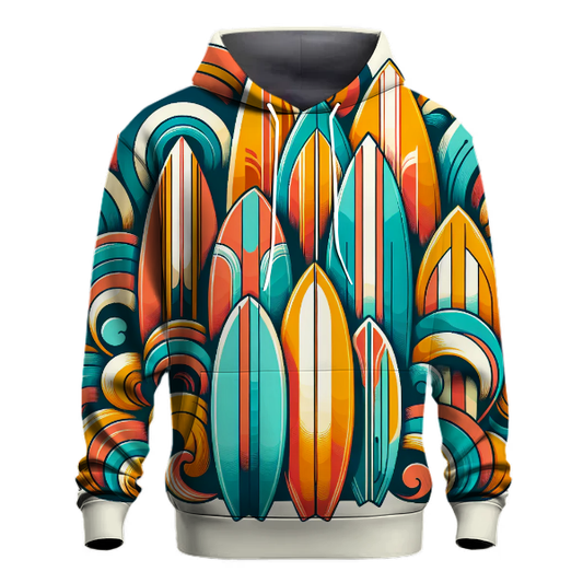 Classic Surfboard Patterns Hoodie