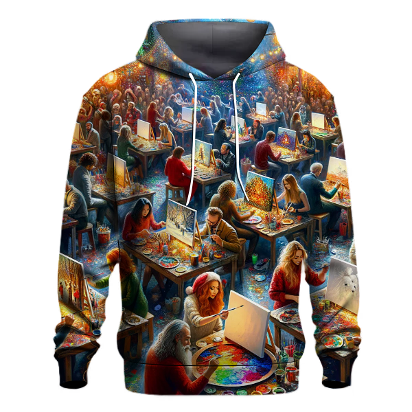 Artistic Christmas Canvas Hoodie