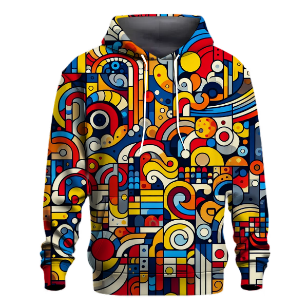 Funky Abstract Art Shapes Hoodie