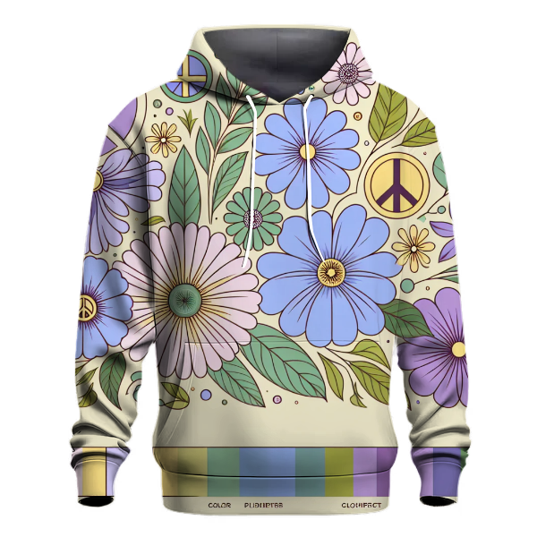 Peaceful Garden Blooms Hoodie Printed Hoodies