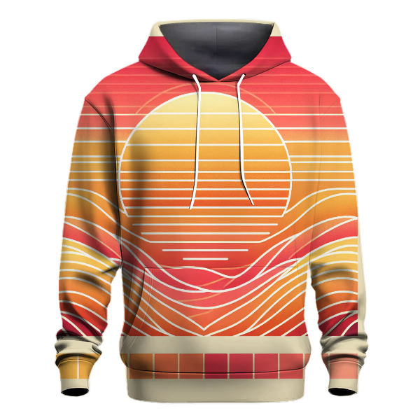 Sunset Glow Waves Hoodie