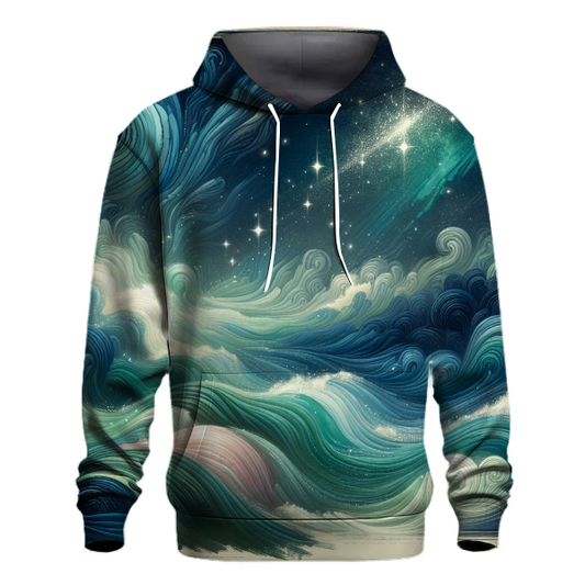 Starlit Ocean Wave Hoodie