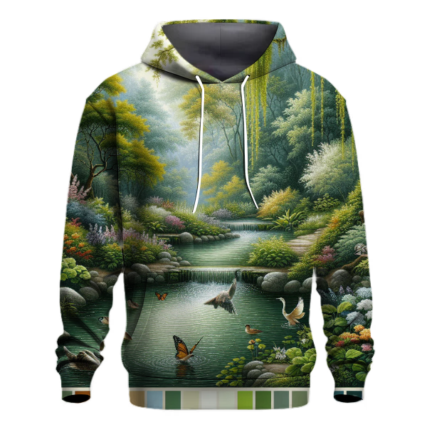 Serene Garden Retreat Hoodie