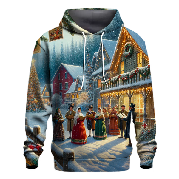 Vintage Christmas Postcard Hoodie