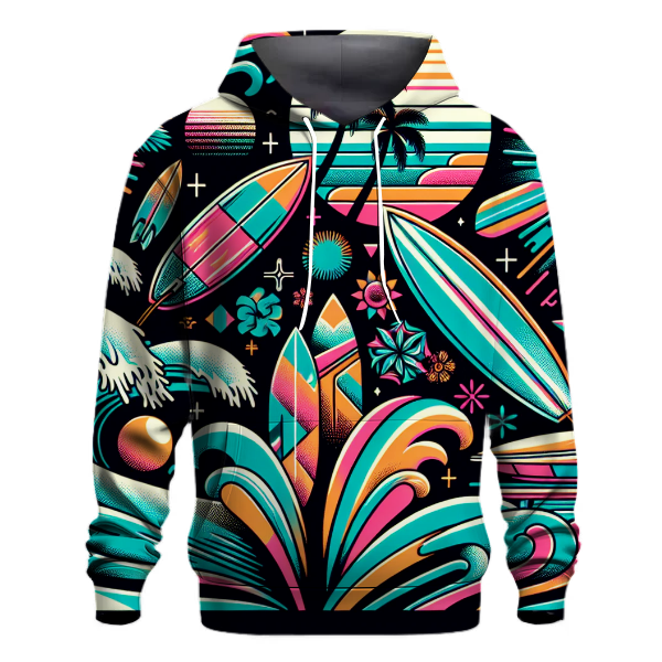 Neon Wave Rider Hoodie