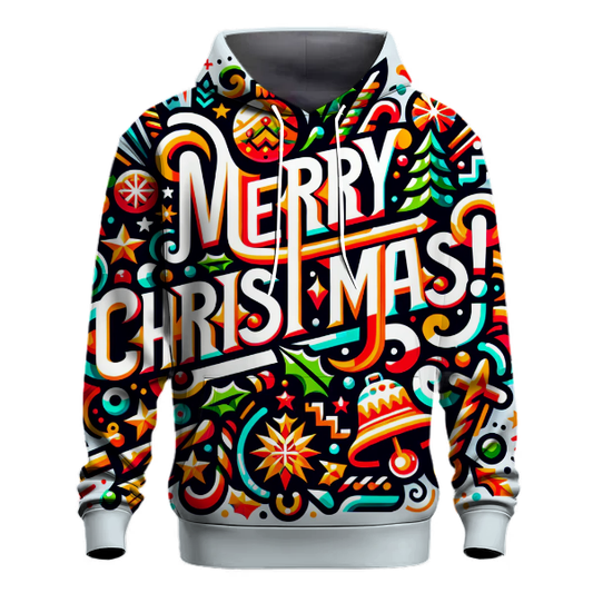 Merry Christmas Typography Hoodie