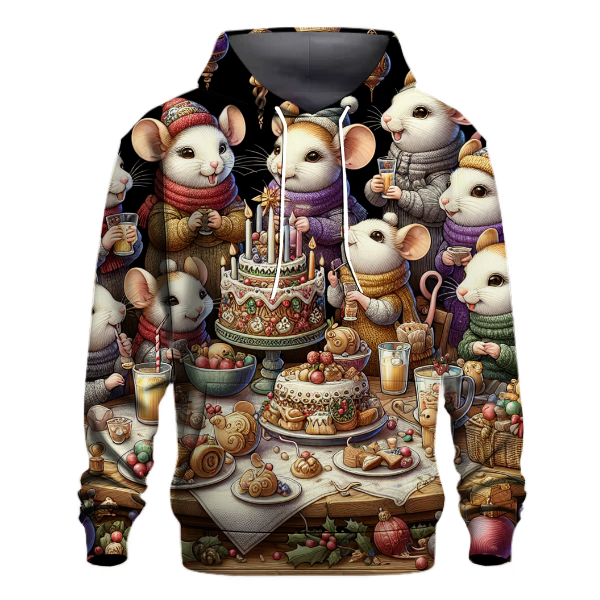 Christmas Mice Tea Party Hoodie