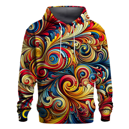 Funky Rainbow Swirls Hoodie