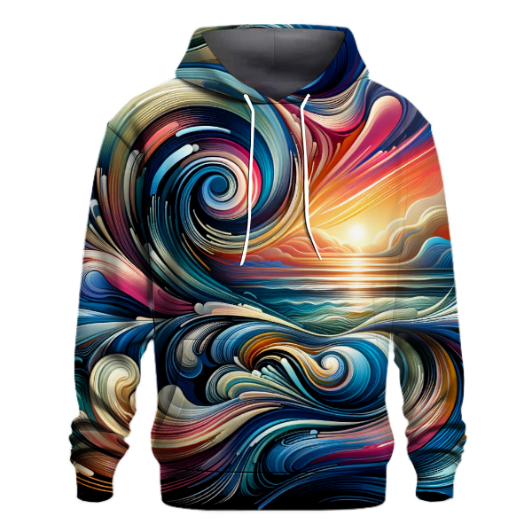 Abstract Ocean Swirls Hoodie