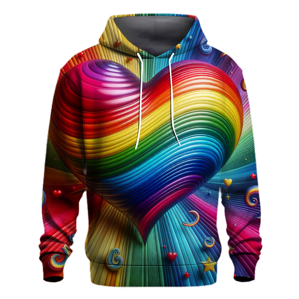 Rainbow Love Heart Hoodie