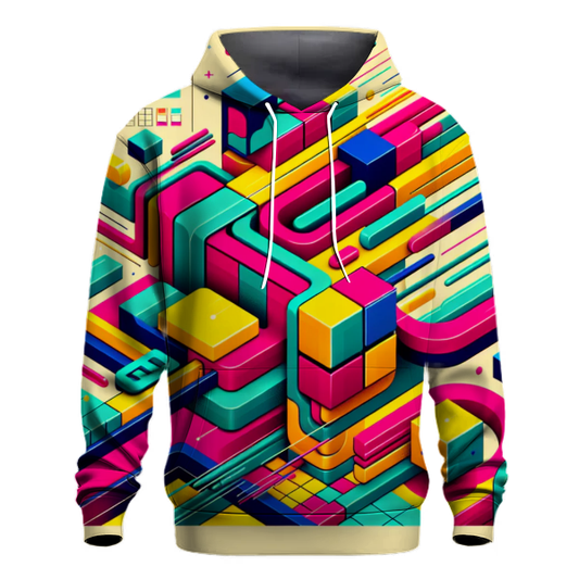 Colorful Retro Squares Hoodie