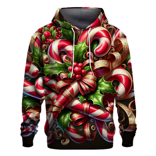 Festive Candy Cane Dreams Hoodie