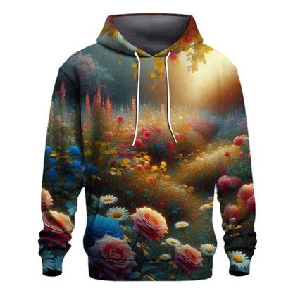 Tranquil Floral Garden Hoodie