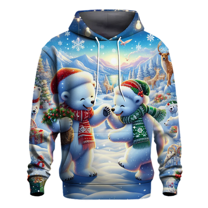 Joyful Holiday Polar Bears Hoodie