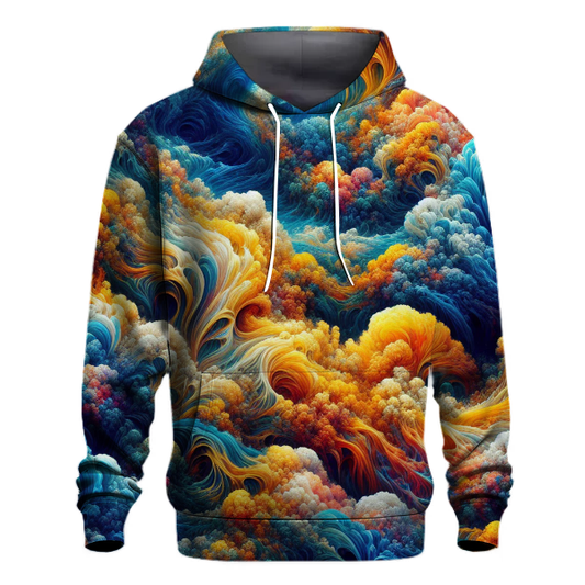 Coral Splash Tie-dye Design Hoodie