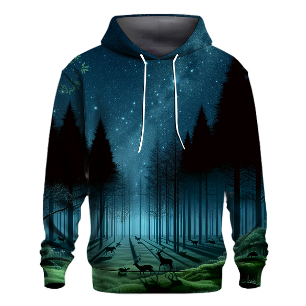 Dreamy Moonlit Forest Hoodie