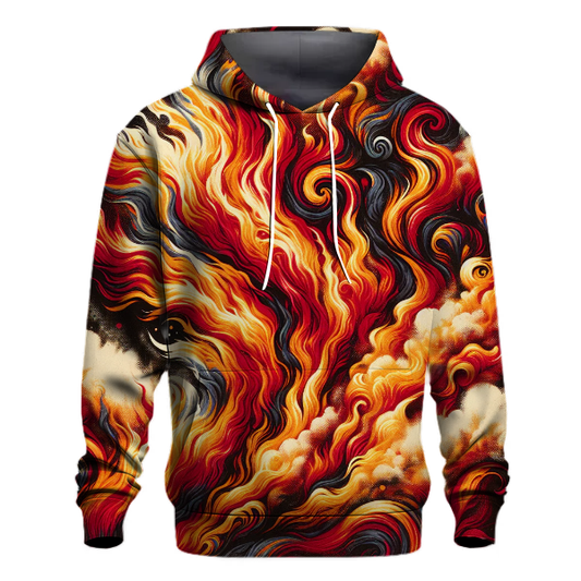 Blazing Fire Tie-dye Design Hoodie