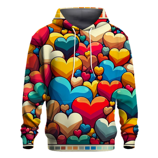 Rainbow Love Hearts Hoodie