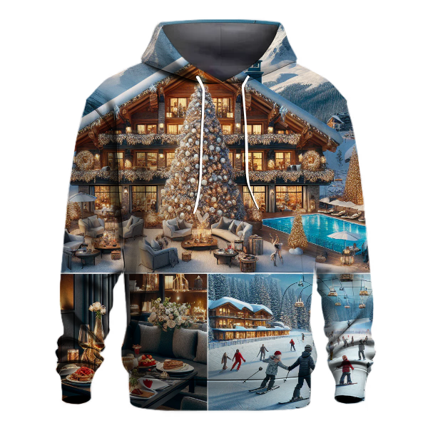 Chalet Ski Resort Christmas Hoodie