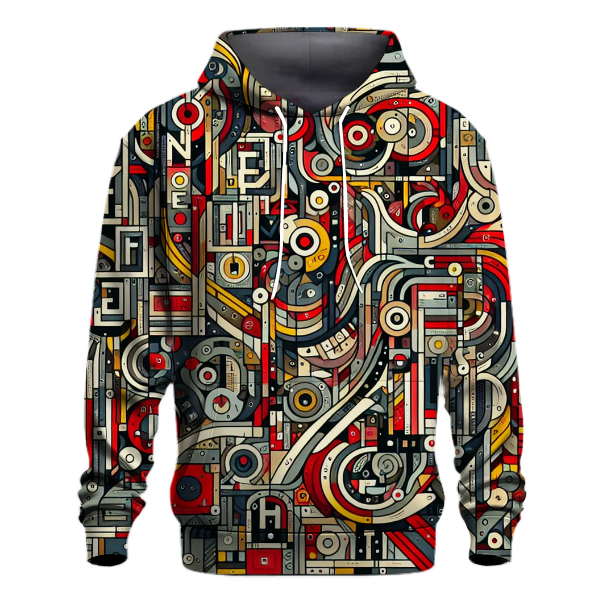 Retro Graffiti Style Hoodie