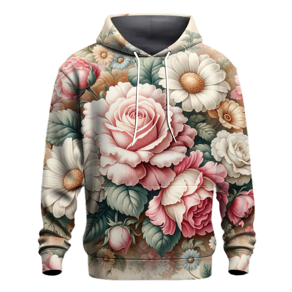 Vintage Floral Symphony Hoodie