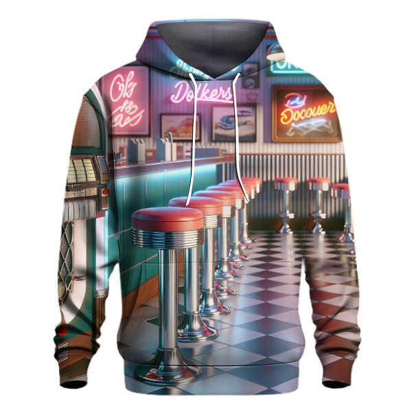 Retro Diner Nostalgia Hoodie