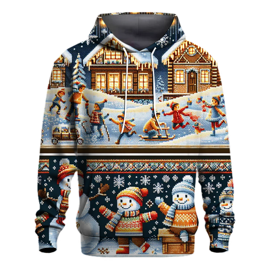 Snowy Village Celebration Design Hoodie