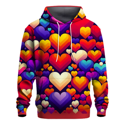 Colorful Abstract Hearts Hoodie